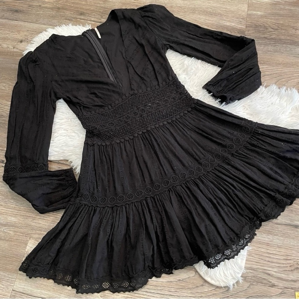 Free People The Delightful Dress Mini Crochet 0 XS Boho Date Night Valentine - Picture 6 of 11